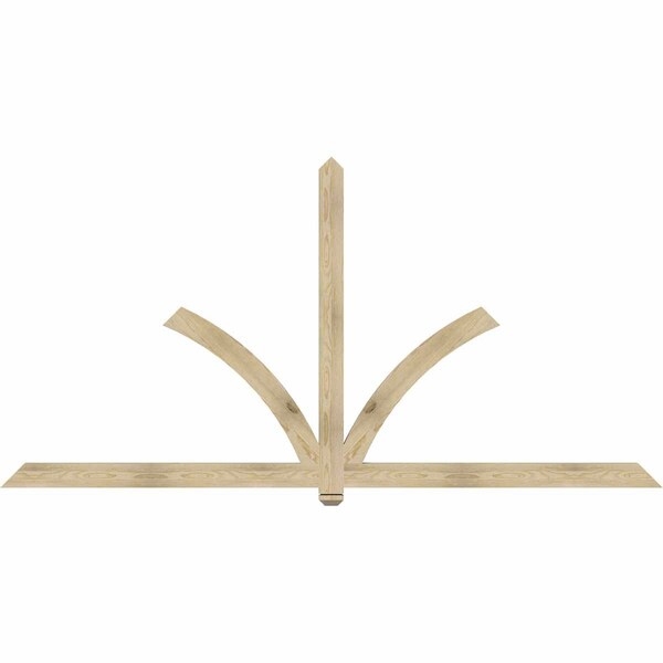 Ekena Millwork Redmond Rough Sawn Timber Gable Bracket, Douglas Fir, 108"W x 54"H x 2"D x 4"F, 12/12 Pitch GBW108X54X0204RED00RDF - main